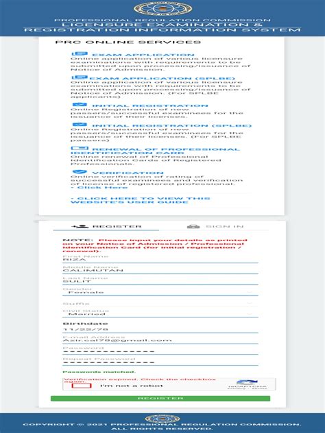 professional regulation commission|LERIS .